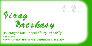 virag macskasy business card